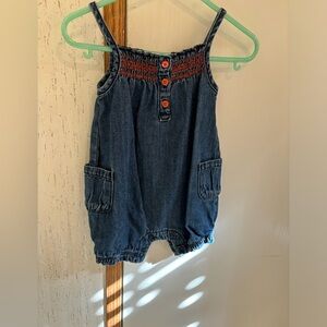 Carter's Blue Denim One Piece with Red Accents